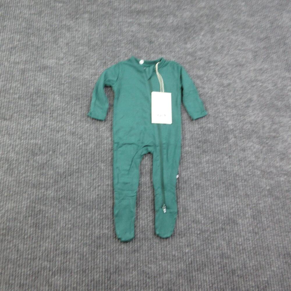 Kyte Baby Coverall Unisex Baby 0-3 Months Green Jersey Zip One-Piece NWT